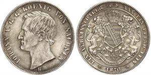 1 Thaler Königreich Sachsen (1806 - 1918) Silber Johann (Sachsen)
