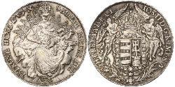 1 Thaler Königreich Ungarn (1000-1918) Silber Joseph II, Holy Roman Emperor  (1741 - 1790)