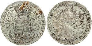 1 Thaler Königreich Ungarn (1000-1918) Silber Joseph II, Holy Roman Emperor  (1741 - 1790)