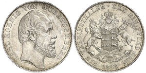 1 Thaler Königreich Württemberg (1806-1918) Silber Karl (Württemberg)