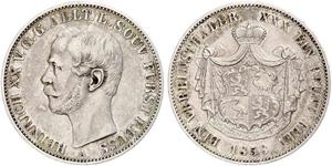 1 Thaler Reuß älterer Linie (1778 - 1918) Silber Heinrich XX. (Reuß-Greiz)