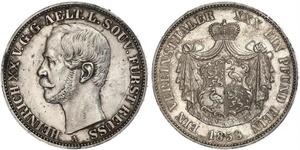 1 Thaler Reuß älterer Linie (1778 - 1918) Silber Heinrich XX. (Reuß-Greiz)
