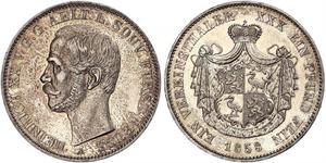1 Thaler Reuß älterer Linie (1778 - 1918) Silber Heinrich XX. (Reuß-Greiz)