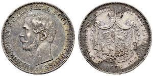 1 Thaler Reuß älterer Linie (1778 - 1918) Silber Heinrich XX. (Reuß-Greiz)
