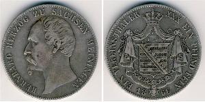 1 Thaler Sachsen-Coburg und Gotha (Herzogtum) (1826-1920) Silber 