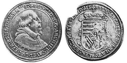 1 Thaler Alsace Silver Leopold V, Archduke of Austria (1586 – 1632)