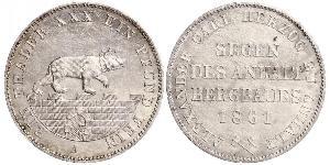 1 Thaler Anhalt-Bernburg (1603 - 1863) Silver Alexander Karl, Duke of Anhalt-Bernburg (1805 – 1863)