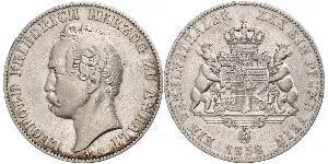 1 Thaler Anhalt-Dessau (1603 -1863) Silver Leopold IV, Duke of Anhalt (1794 – 1871)