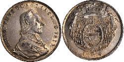 1 Thaler Austria  / Salzburg Silver Count Hieronymus von Colloredo (1732 - 1812)