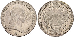 1 Thaler Austrian Empire (1804-1867) Silver Francis II, Holy Roman Emperor (1768 - 1835)