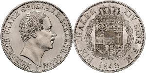 1 Thaler Duchy of Mecklenburg-Schwerin (1352-1918) Silver Frederick Francis II, Grand Duke of Mecklenburg-Schwerin