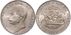 1 Thaler Duchy of Nassau (1806 - 1866) Silver Adolphe, Grand Duke of Luxembourg