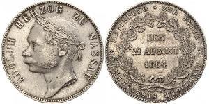 1 Thaler Duchy of Nassau (1806 - 1866) Silver Adolphe, Grand Duke of Luxembourg