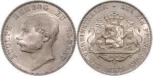 1 Thaler Duchy of Nassau (1806 - 1866) Silver Adolphe, Grand Duke of Luxembourg