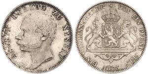 1 Thaler Duchy of Nassau (1806 - 1866) Silver Adolphe, Grand Duke of Luxembourg