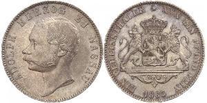 1 Thaler Duchy of Nassau (1806 - 1866) Silver Adolphe, Grand Duke of Luxembourg