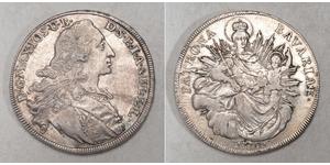 1 Thaler Electorate of Bavaria (1623 - 1806) Silver Maximilian III Joseph, Elector of Bavaria (1727 – 1777)