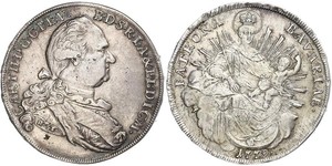 1 Thaler Electorate of Bavaria (1623 - 1806) Silver Charles Theodore, Elector of Bavaria (1724 - 1799)