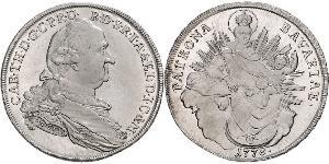 1 Thaler Electorate of Bavaria (1623 - 1806) Silver Charles Theodore, Elector of Bavaria (1724 - 1799)