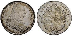 1 Thaler Electorate of Bavaria (1623 - 1806) Silver Charles Theodore, Elector of Bavaria (1724 - 1799)