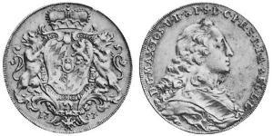 1 Thaler Electorate of Bavaria (1623 - 1806) Silver Maximilian III Joseph, Elector of Bavaria (1727 – 1777)
