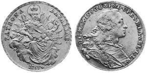 1 Thaler Electorate of Bavaria (1623 - 1806) Silver Maximilian III Joseph, Elector of Bavaria (1727 – 1777)