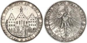 1 Thaler Free City of Frankfurt Silver 