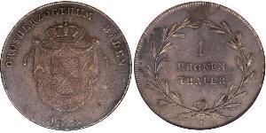 1 Thaler Grand Duchy of Baden (1806-1918) Silver Charles, Grand Duke of Baden (1786 – 1818)