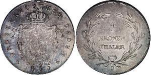 1 Thaler Grand Duchy of Baden (1806-1918) Silver 