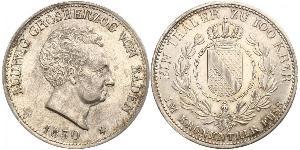 1 Thaler Grand Duchy of Baden (1806-1918) Silver Louis I, Grand Duke of Baden (1763 - 1830)
