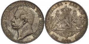 1 Thaler Grand Duchy of Hesse (1806 - 1918) Silver Louis III, Grand Duke of Hesse