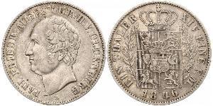 1 Thaler Grand Duchy of Oldenburg (1814 - 1918) Silver Augustus, Grand Duke of Oldenburg