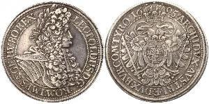 1 Thaler Holy Roman Empire (962-1806) Silver Leopold I, Holy Roman Emperor (1640-1705)