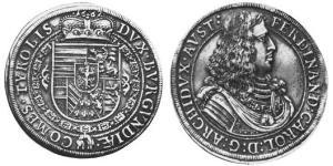 1 Thaler Holy Roman Empire (962-1806) Silver 