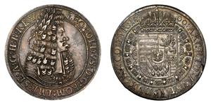 1 Thaler Holy Roman Empire (962-1806) Silver Leopold I, Holy Roman Emperor (1640-1705)