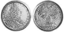 1 Thaler Imperial City of Augsburg (1276 - 1803) Silver Charles VI, Holy Roman Emperor (1685-1740)