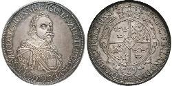 1 Thaler Imperial City of Augsburg (1276 - 1803) Silver Gustavus Adolphus of Sweden (1594 – 1632)