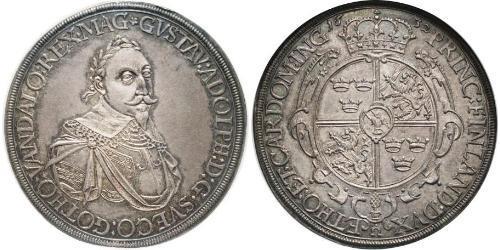 1 Thaler Imperial City of Augsburg (1276 - 1803) Silver Gustavus Adolphus of Sweden (1594 – 1632)