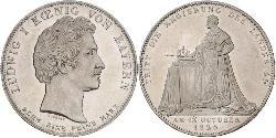 1 Thaler Kingdom of Bavaria (1806 - 1918) Silver Ludwig I of Bavaria (1786 – 1868)