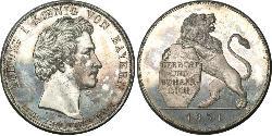 1 Thaler Kingdom of Bavaria (1806 - 1918) Silver Ludwig I of Bavaria (1786 – 1868)