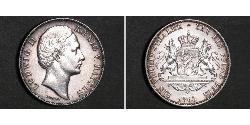 1 Thaler Kingdom of Bavaria (1806 - 1918) Silver Ludwig II of Bavaria (1845 – 1886)