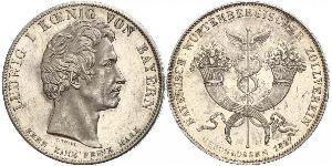 1 Thaler Kingdom of Bavaria (1806 - 1918) Silver Ludwig I of Bavaria (1786 – 1868)