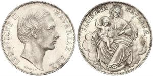 1 Thaler Kingdom of Bavaria (1806 - 1918) Silver Ludwig II of Bavaria (1845 – 1886)
