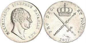 1 Thaler Kingdom of Bavaria (1806 - 1918) Silver Maximilian I Joseph of Bavaria (1756 - 1825)