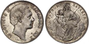 1 Thaler Kingdom of Bavaria (1806 - 1918) Silver Ludwig II of Bavaria (1845 – 1886)