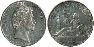 1 Thaler Kingdom of Bavaria (1806 - 1918) Silver Ludwig I of Bavaria (1786 – 1868)