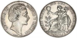 1 Thaler Kingdom of Bavaria (1806 - 1918) Silver Ludwig II of Bavaria (1845 – 1886)
