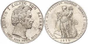 1 Thaler Kingdom of Bavaria (1806 - 1918) Silver Ludwig I of Bavaria (1786 – 1868)