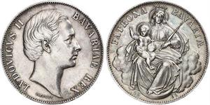 1 Thaler Kingdom of Bavaria (1806 - 1918) Silver Ludwig II of Bavaria (1845 – 1886)