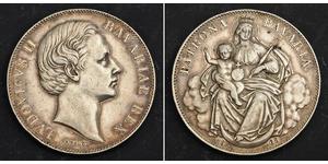 1 Thaler Kingdom of Bavaria (1806 - 1918) Silver Ludwig II of Bavaria (1845 – 1886)